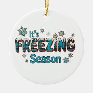 Es ist gefrierende Jahreszeit Winter Gemütliche Fe Keramik Ornament