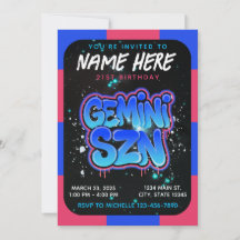 Es ist Gemini-Saison Zodiac Geburtstagseinladung