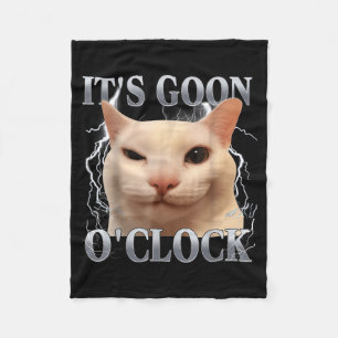 Es ist Goon Uhrzeit Lustiges Katzen-Meme Männer Fr Fleecedecke