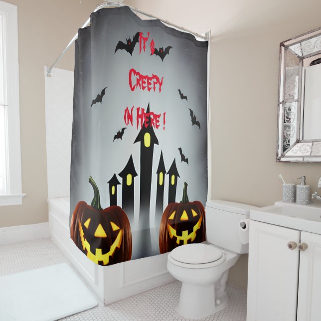 Es ist gruselig hier drin duschvorhang (Beispiel)