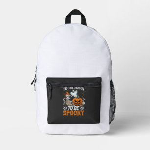 Es ist gruselige Halloween-Kürbis-Geister-Zeit Bedruckter Rucksack