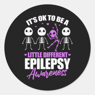 Es ist gut, ein etwas anderes Epilepsie-Bewusstsei Runder Aufkleber