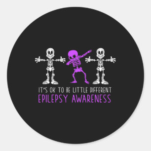 Es ist gut, ein wenig anderes Epilepsie-Bewusstsei Runder Aufkleber