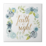 Es ist gut - gehen durch den Glauben nicht durch d Fliese<br><div class="desc">Es ist gut, dass ich von Studio W. eine wunderschöne Blumengrenze mit dem Satz "Walk by Faith, Not by Sight" aufweist.</div>