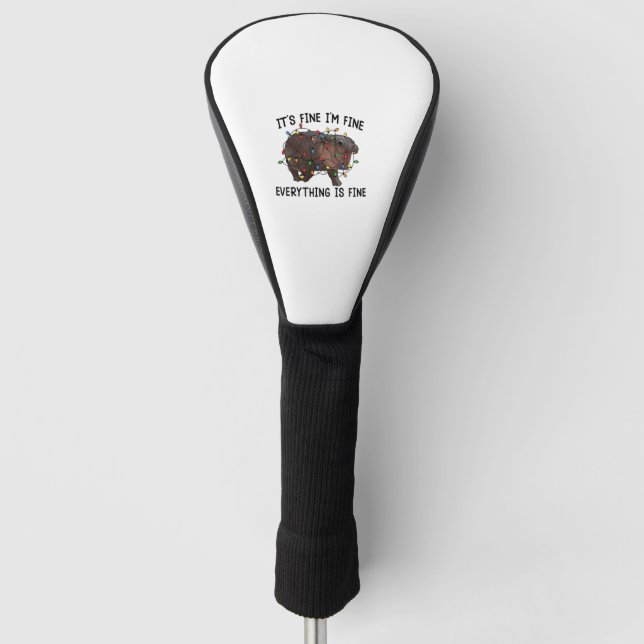 Es ist gut, ich bin gut alles ist gut Moo Deng Bab Golf Headcover (Vorderseite)