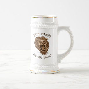 Es ist gut, König Lion Beer Stein zu sein Bierglas