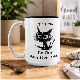Es ist gut, mir geht's gut, alles ist gut zweifarbige tasse