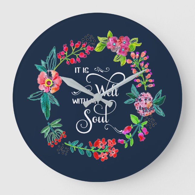 Es ist gut mit meinem Soul Große Wanduhr (Vorderseite)