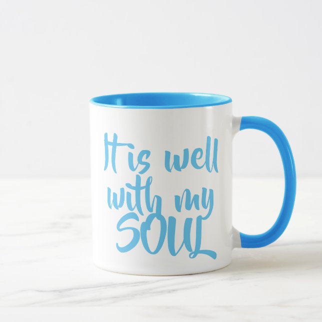 Es ist gut mit meinem Soul Kaffee Tasse hellblau (Rechts)