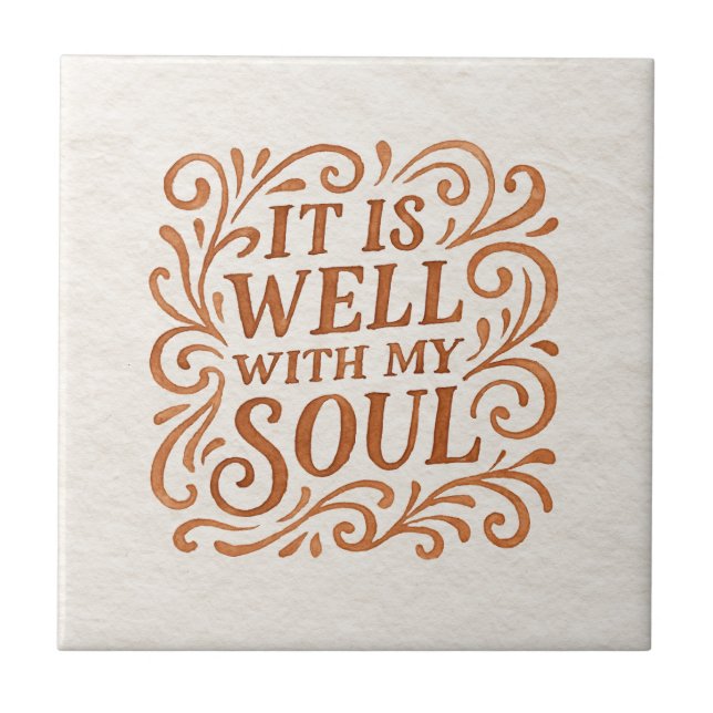Es ist gut mit meinem Soul Typografie Fliese (Vorderseite)