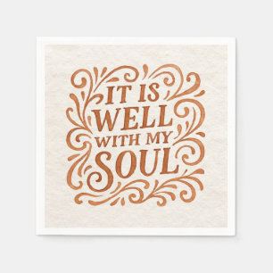 Es ist gut mit meinem Soul Typografie Serviette