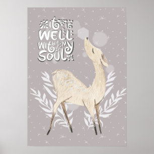 Es ist gut mit meinem Soul, Winter-Wasserfarben-Hi Poster