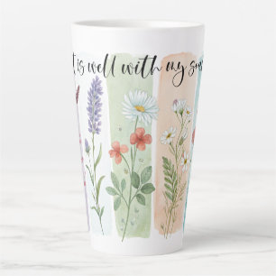 Es ist gut mit meiner Seele Blumenvase Tasse 