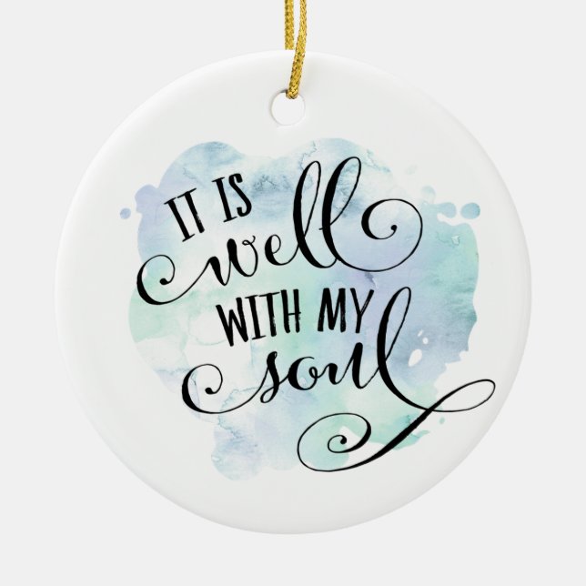 Es ist gut mit meiner Soul-Weihnachtsverzierung Keramik Ornament (Vorne)