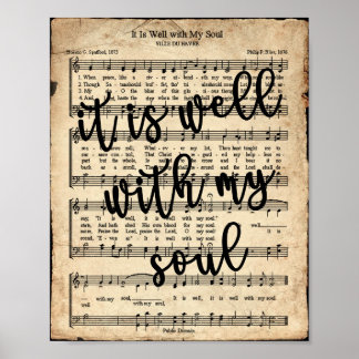 Es ist gut Vintag Hymn Poster