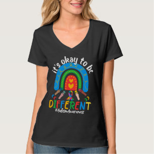 Es ist gut, wenn man anders Coole Regenbogenautism T-Shirt