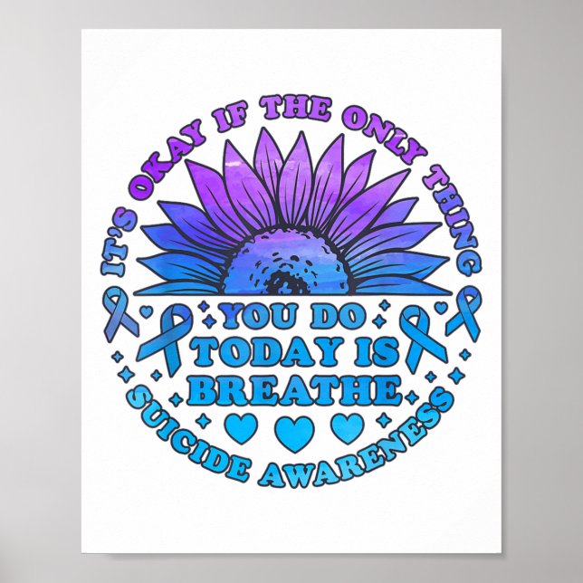 Es ist gut, wenn man nur das Suizid atmen kann P Poster (Vorne)