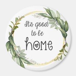 Es ist gut, Zuhause Leaf Wreath Country Magnet zu 