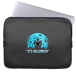 Es ist Halloween Spukhaus Fledermaus Design Laptopschutzhülle