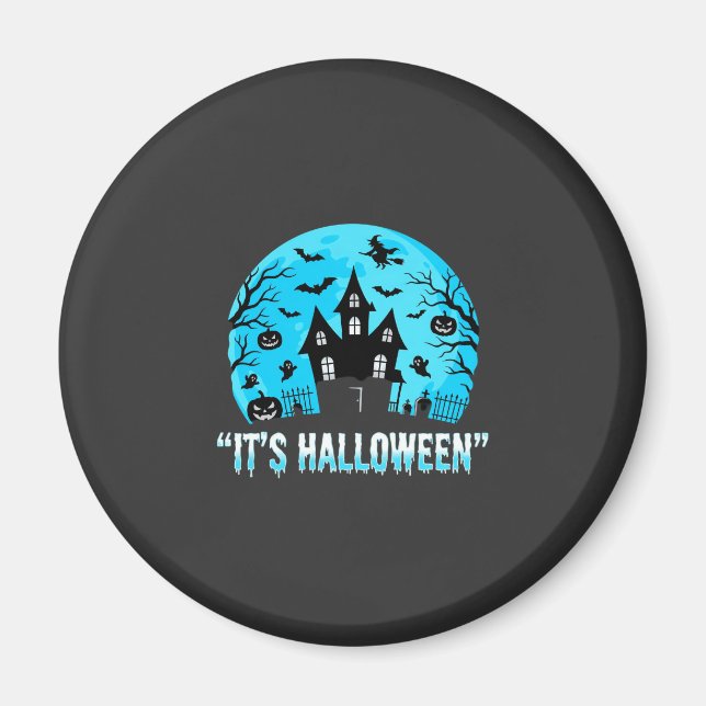 Es ist Halloween Spukhaus Fledermaus Design Magnet (Vorne)