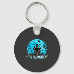 Es ist Halloween Spukhaus Fledermaus Design Schlüsselanhänger