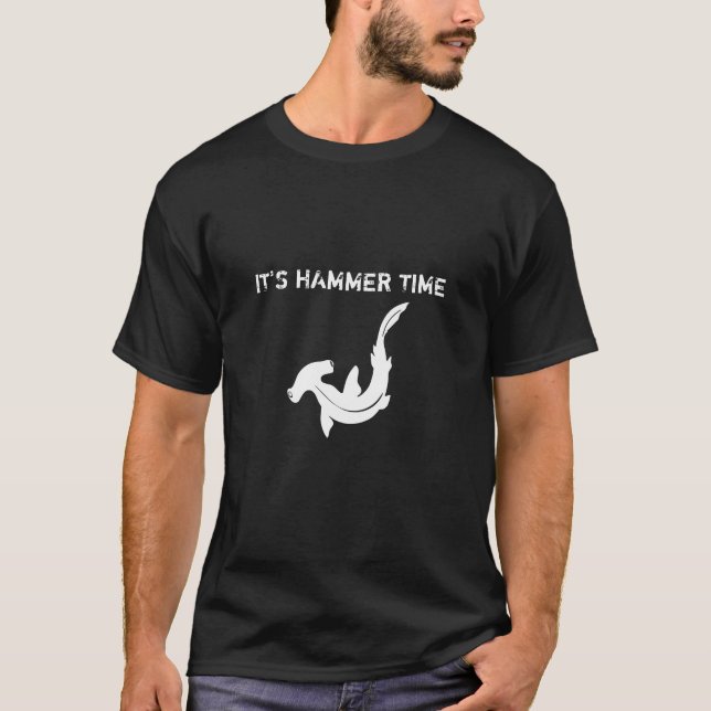 Es ist Hammer Time Shark Men's Shirt (Vorderseite)