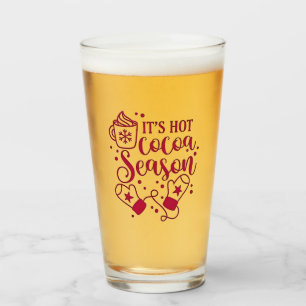 Es ist heiße Schokoladen-Saison Kakao Weihnachten Glas