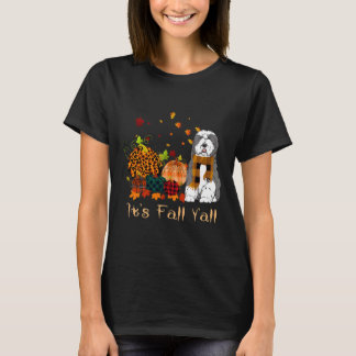 Es ist Herbst, Euer Englischer Schäferhund Kürbis T-Shirt
