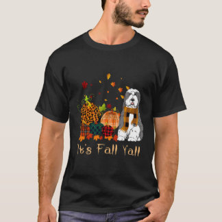 Es ist Herbst, Euer Englischer Schäferhund Kürbis T-Shirt