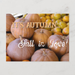 Es ist Herbst Herbst in der Liebe!! Pumpkins Holid Postkarte
