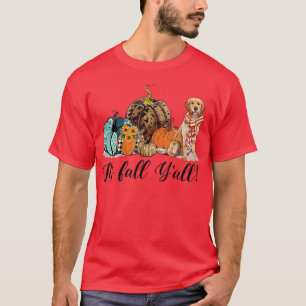 Es ist Herbst, ihr alle Golden Dog Mom Kürbis Herb T-Shirt