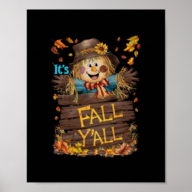 Es ist Herbst, ihr Süßen, Vogelscheuche, Herbst, E Poster (Vorne)