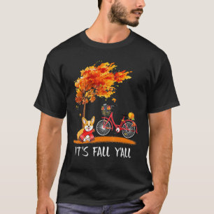 Es ist Herbst, Leute, Corgi-Fahrrad Kürbis-Gewürz  T-Shirt