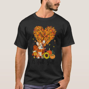 Es ist Herbst, Leute, Corgi-Hund, Thanksgiving Hal T-Shirt