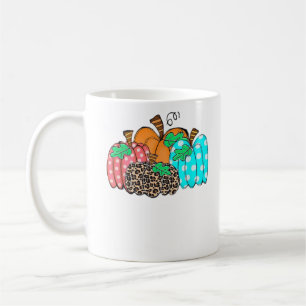 Es ist Herbst, Leute Damen-Kürbis-Leoparden-Druck- Kaffeetasse