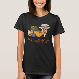 Es ist Herbst, Leute, Gelber Maltipoo Hund Leopard T-Shirt