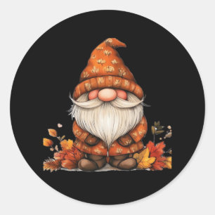 Es ist Herbst, Leute! Gnom Vintage Cool Runder Aufkleber