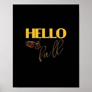 Es ist Herbst, Leute! Herbstlaub-Design Süßer Kürb Poster