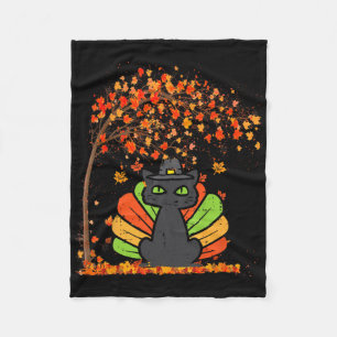 Es ist Herbst, Leute, Katzenblatt Herbstbaum Hallo Fleecedecke