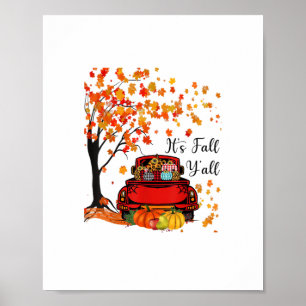 Es ist Herbst, Leute, Kürbis Leopard Herbstsaison Poster