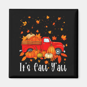 Es ist Herbst, Leute, Kürbiswagen Herbstbaum Hallo Magnet