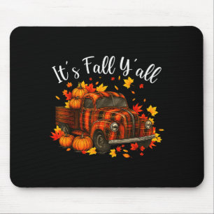Es ist Herbst, Leute, Kürbiswagen Herbstbaum Hallo Mousepad