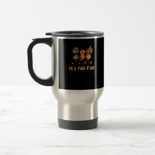 Es ist Herbst, Leute! Rustikal Minimal Sauber Reisebecher (Links)