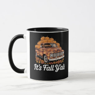 Es ist Herbst, Leute, rustikaler Kürbis im Vintage Tasse