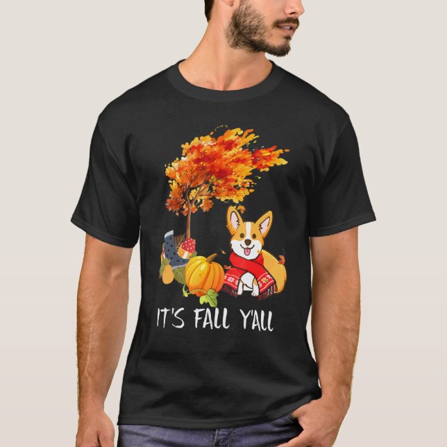Es ist Herbst Leute Tee Corgi Hund Herbst Hallowee (Vorderseite)
