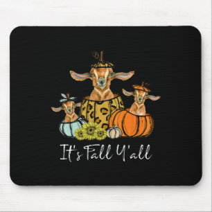 Es ist Herbst, Leute, Ziege Tier Leopard Kürbis Fa Mousepad