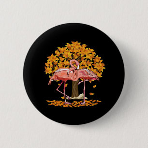 Es ist Herbst Y’all Flamingo Erntedank Halloween Button