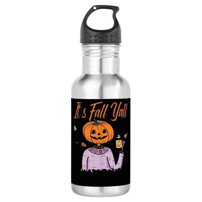 Es ist Herbst Y’all Funny Edelstahlflasche (Vorderseite)