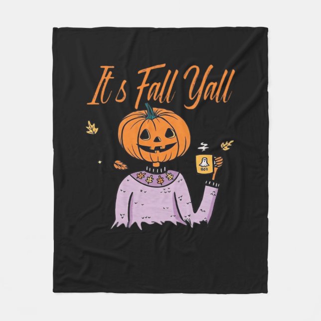 Es ist Herbst Y’all Funny Fleecedecke (Vorderseite)