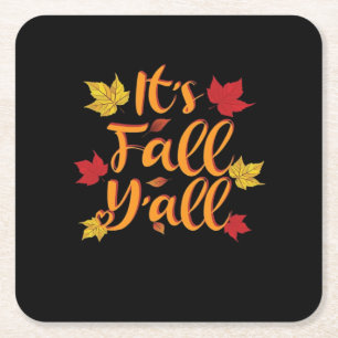 Es ist Herbst Y’all Funny Herbst Basic Classic Rechteckiger Pappuntersetzer